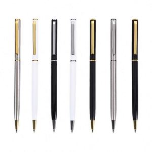 <b>Cheap</b> Custom <b>Gift</b> Promotional Slim Metal Body Ball Customized Logo Twist Hotel Pen - Product Image 1
