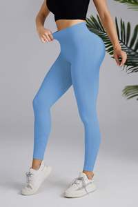 버터처럼 부드러운 니트 소재의 힙업 스크런치 심리스 짐 요가 레깅스 - Product Image 4