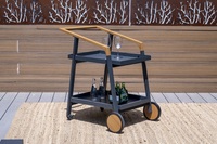 Recién llegado, carro de comedor al aire libre, mesa versátil de dos capas, Picnic al aire libre, comedor de Metal móvil