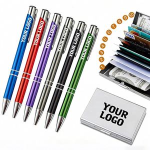 Wholesale Metal Ballpoint Custom Business <b>Gift</b> School Office Promotional Aluminum Alloy Ball <b>Pens</b> With Logo - Product Image 1