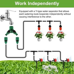 Sistema de Riego por Goteo de 30 Metros, Kit de Riego Automático para Jardín y Plantas de Exterior con Aspersor Ajustable de PVC Plástico Fácil de Instalar - Product Image 3