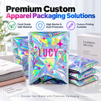Fabricant OEM & ODM – Sacs holographiques autocollants métallisés pour vêtements, emballage personnalisé avec logo, GRS Sedex
