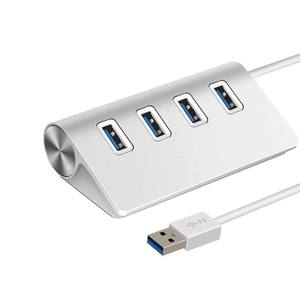 อะแดปเตอร์ฮับ USB 3.0 อลูมิเนียม 4 พอร์ต สำหรับแล็ปท็อป พีซี เอกซ์บอกซ์ แฟลชไดรฟ์ เครื่องพิมพ์ กล้อง คีย์บอร์ด เมาส์ - Product Image 1
