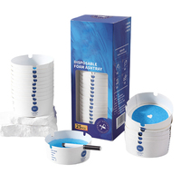 Cendrier jetable en mousse écologique et biodégradable, 25 pièces/boîte, en papier gel coloré