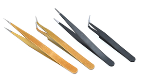 Pincettes antistatiques de précision courbées, en acier inoxydable, précision courbée, pour clavier mécanique électronique - Product Image 6