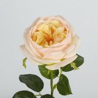 Fleurs artificielles réalistes à tige unique, roses, lotus, pivoines bleues au toucher réel, pour mariage, fête, bureau, décoration de la maison