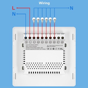 Tuya thông minh điều khiển từ xa 4/6/8 gang tường thiết bị chuyển mạch Tempered Glass cảm ứng chuyển đổi <span class=keywords><strong>Wifi</strong></span>/ZigBee ánh sáng thông minh interruptor - Product Image 6