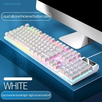 K500 couleurs assorties rétro-éclairé sensation mécanique ordinateur jeu clavier filaire rvb USB Gaming PC clavier d'ordinateur