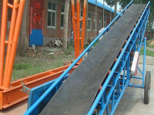 Trung Quốc Thương hiệu nổi tiếng vành đai băng tải PVC tốc độ di động cơ giới băng tải với bánh xe - Product Image 2