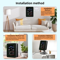 Détecteur de dioxyde de carbone WiFi 10 en 1, détecteur de PM2.5, détecteur de formaldéhyde, température et humidité de l'air intérieur