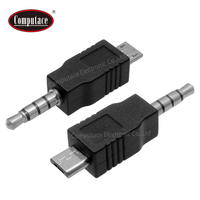 Adaptador Micro USB Macho a Conector DC de 3.5mm, 2A, 5V, Cuerpo de PVC, Revestimiento de Latón Niquelado, Rectangular, Gran Venta