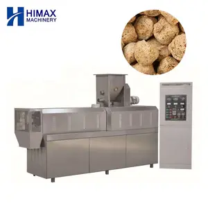 Automatic Tvp Tsp Soya Meat Nuggets Processing Line Vegan Soy Curls Manufacturing Extruder Machine