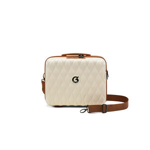 고비 럭셔리 화이트 하드 러기지 4종 세트 TSA 잠금장치 여행가방 전면 개폐형 20인치 PVC 포켓 피치 스킨 안감 이중 지퍼 - Product Image 3