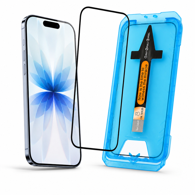 Premium Full Glue Hd Clear Dust-free Cabin Tempered Glass Screen Protector Kit for Iphone 17 series