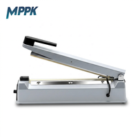 Scelleuse à Impulsion Manuelle Portable 400mm, Mini Machine de Scellage Thermique pour Petites Entreprises, Sacs Plastiques, Conservation Alimentaire, avec Minuteur