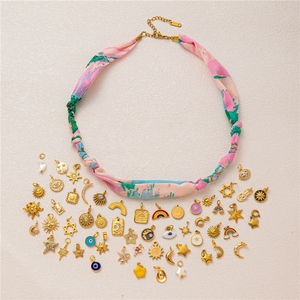 Símbolos del Zodíaco, Celestiales y Espirituales |   Dijes de Acero Inoxidable con Baño de Oro PVD de 18K |   Colgantes de Estrella, Luna, Sol, Hamsa y Ojo Turco para Manualidades - Product Image 5