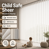 Stores verticaux contemporains nordiques en voile souple, sécurité enfant, service OEM pour maison moderne avec lamelles lavables
