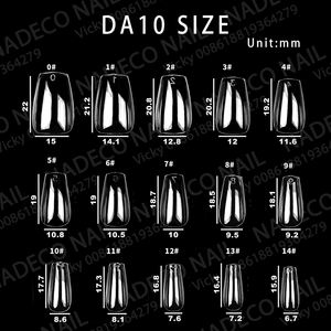 15mm 빅 썸 엑스트라 숏 코핀 네일 팁 젤 프레스온 내추럴 쉐이프 인조 손톱 300개 - Product Image 2