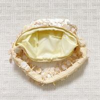 Nouveau Sac à Main Tendance en Forme de Coquille à Motif Géométrique, Orné de Paillettes et de Strass, Fait Main, Sac à Bandoulière Tissé, Collection 2026