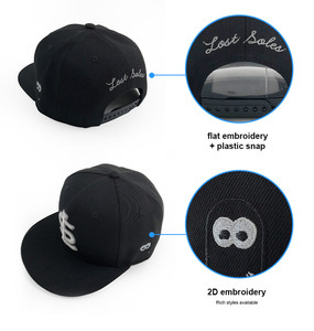 Tùy chỉnh 6 Bảng điều chỉnh 3D thêu phẳng vành thêu logo thể thao ngoài trời thời trang mới Snapback Mũ bóng chày Mũ Mũ mũ cho nam giới - Product Image 3