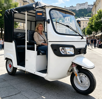 Véhicule électrique commercial à trois roues pour 4 passagers avec auvent, longue autonomie, pour le transport public urbain