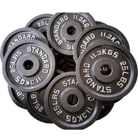 Sortie d'usine en fonte quatre barres plaques de poids haltères commerciaux pour gym fitness