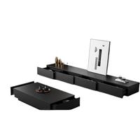 Meuble TV scandinave moderne en bois avec gestion des câbles, console multimédia modulaire à combinaison libre, mobilier écologique pour appartement
