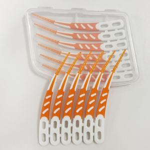 Palillo de dientes OEM con punta de goma de silicona, fácil uso, masaje de encías, palillos dentales suaves interdentales - Product Image 4