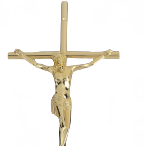 Prezzi di Fabbrica Forniture Funerarie Accessori Ferramenta per Cofani Stile Europeo Croce in Plastica per Cassa da Morto JingYue Tong PJ-04 14cm - Product Image 1