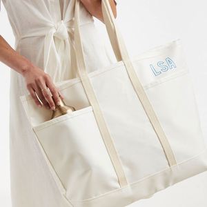 Sac fourre-tout d'été imperméable en nylon enduit de vinyle blanc personnalisé grande capacité résistant à l'eau avec plusieurs poches - Product Image 4