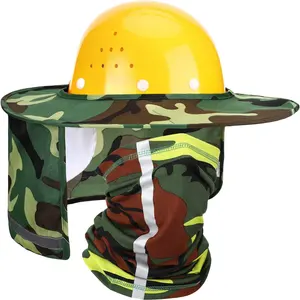 High Reflective Breathable Hard Hat Elastic Sun Shade Cover for Protect Worker from Sunshine Neck Flap