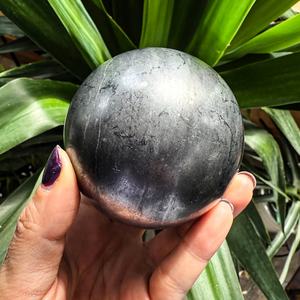 Esfera de Shungita, Piedra Curativa Reiki, Bola de Cuarzo Cristal Natural al por Mayor para Regalo - Product Image 3