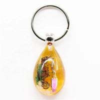 Gantungan kunci jam pasir resin hewan laut bling mini baru