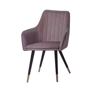 <span class=keywords><strong>Chaise</strong></span> de salle à manger ergonomique en <span class=keywords><strong>velours</strong></span> <span class=keywords><strong>rose</strong></span> moderne, hauteur réglable, accoudoirs confortables, pieds en métal, panneau MDF pour meubles de maison, hôtel - Product Image 4
