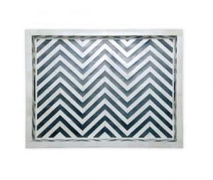 ถาดเสิร์ฟงานฝีมือคุณภาพสูง ลายฝังกระดูกสีเทา ขนาด 40x30x5 ซม. ผลิตในอินเดีย สำหรับโต๊ะกาแฟ ท็อปครัว ใช้ในโรงแรม/ร้านอาหาร - Product Image 5