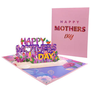 Carte pop-up 3D Joyeuse Fête des Mères avec motif <span class=keywords><strong>couronne</strong></span> et <span class=keywords><strong>fleurs</strong></span>, Cartes d'invitation pour remercier Maman, Décoration <span class=keywords><strong>de</strong></span> fête <span class=keywords><strong>de</strong></span> la Fête des Mères et cadeau - Product Image 4
