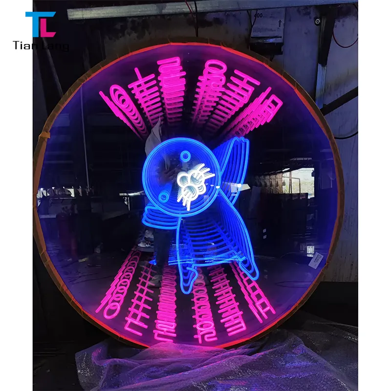 Neon Light Luminous Character Custom 12v Light With Led Astronaut Bar Decoration Design Net Red Violent Bear Shape