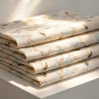 Tissu en maille de polyester avec broderie florale cachemire vert menthe et marron, séchage rapide, léger, pour la mariée et le textile de maison