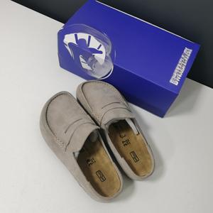 Mule Loafers Stile Birkenstock, Unisex, Retro Casual in Camoscio Opaco con Logo Inciso, Ciabatte Estive e Autunnali da Esterno - Product Image 3