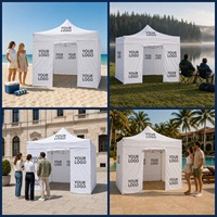 Tente Pop-Up à Structure en Aluminium 38mm TALP07, Gazebo Pliant pour Salon Professionnel, Murs Latéraux, Impression de Logo Personnalisé, Taille Personnalisée, Extérieur