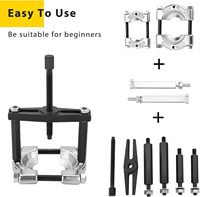 Juego de Extractores de Rodamientos de Doble Disco para Automóviles, Kit de Herramientas de Extracción con Estuche Rígido, Juego Combinado de 12 Piezas de Metal