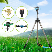 Arroseur oscillant rotatif automatique 360° pour l'irrigation agricole, avec boîte de vitesses métallique, moteur et grande portée pour un bon effet de brumisation