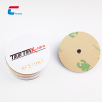 Étiquette RFID vierge classique 1K en PVC plastique personnalisée en usine, anti-métal, ronde, petite carte RFID