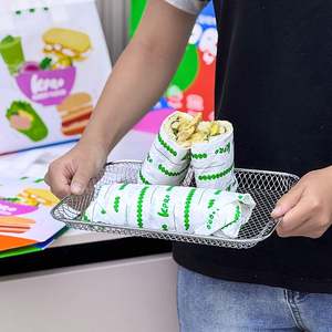 Fresh Green Food Plate Oil-proof Liner <b>Wrapping</b> <b>Paper</b> Custom Sandwich Chicken Roll Hamburger <b>Wrapping</b> <b>Paper</b> for Food - Product Image 4