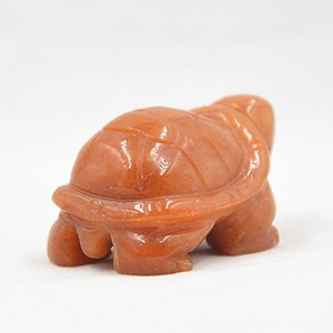 2 pulgadas al por mayor mano tallada Animal de piedras preciosas Aventurina roja Animal tortugas figuras - Product Image 1