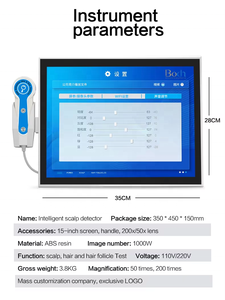 Salon-Spa Kopfhaut-Analysegerät mit 15-Zoll-HD-Bildschirm, Haarfollikel- und Kopfhaut-Detektor, Intelligentes Digitales KI-Haaranalysegerät - Product Image 5