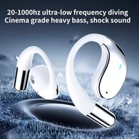 Auriculares TWS de conducción de aire de oído abierto de alta calidad True Wireless Clear Call Music Cancelación de ruido Pantalla digital Batería