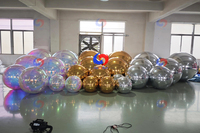 Ballons sphériques miroir flottants décoratifs géants éblouissants, réfléchissants, suspendus, disco, brillants, gonflables, colorés, irisés