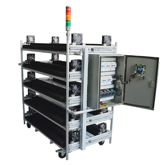 Customized Burn-in Rack With Castor Electronic Factory Using Equipment ESD Aging Testing Racks WIth Display Screen
