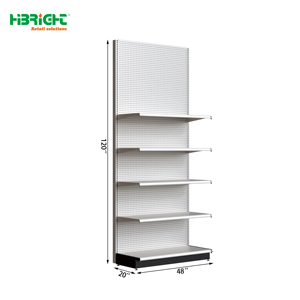 Heavy Duty <b>Metal</b> Gondola Shelf Adjustable Retail Display Rack 6 Layer Supermarket Store Shelving - Product Image 4